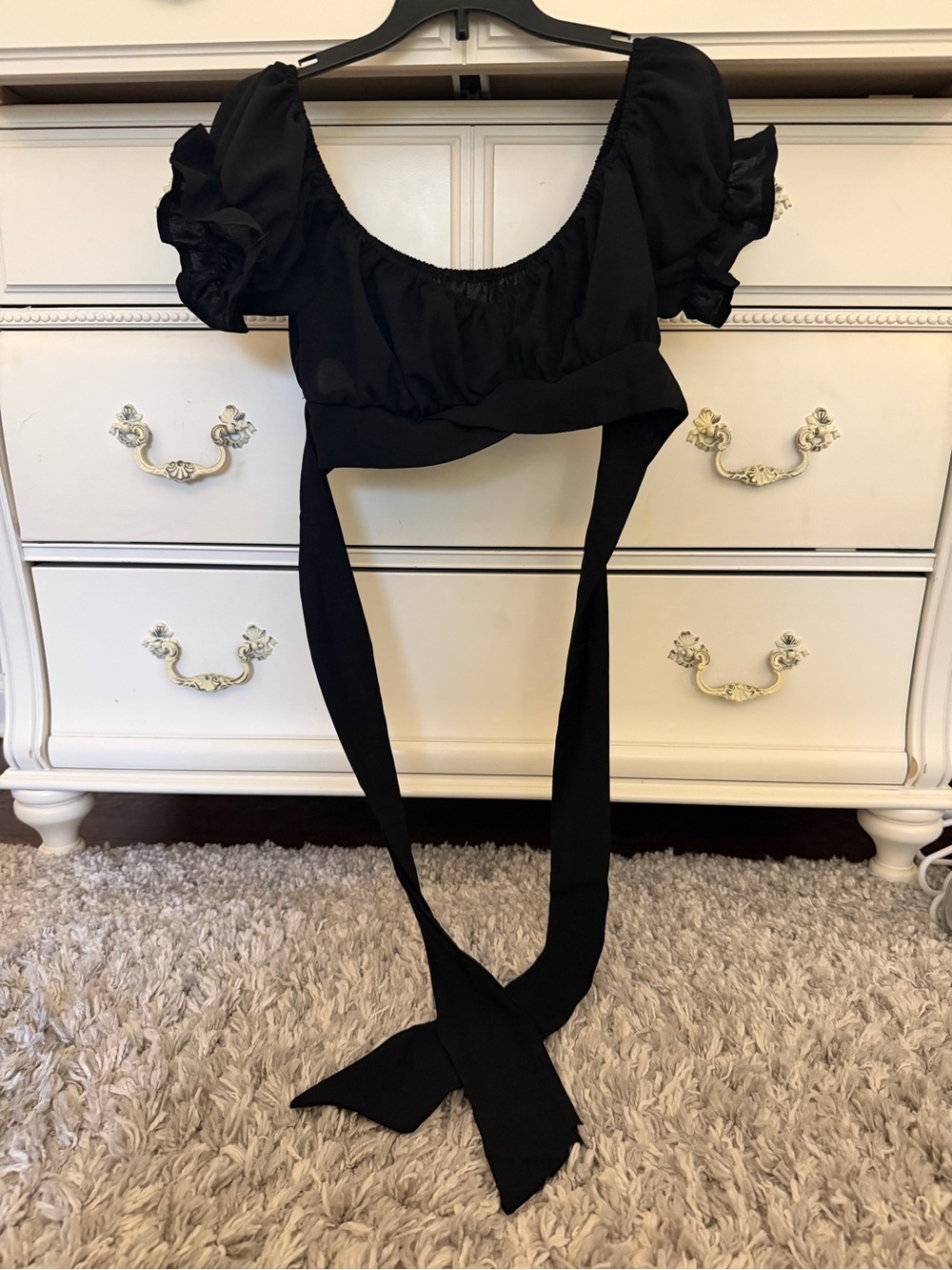 SHEIN Puff Sleeve Crop Top